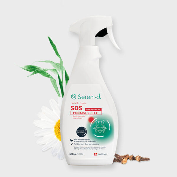 SOS Anti-Punaise de Lit - Spray naturel CHOC - XXL 500ml - Sereni-d®