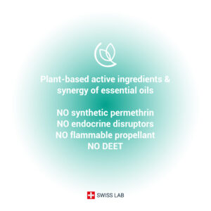 Plant active ingredients & essential oil synergy - NO synthetic permethrin, NO DEET, NO endocrine disruptors, NO flammable propellant.